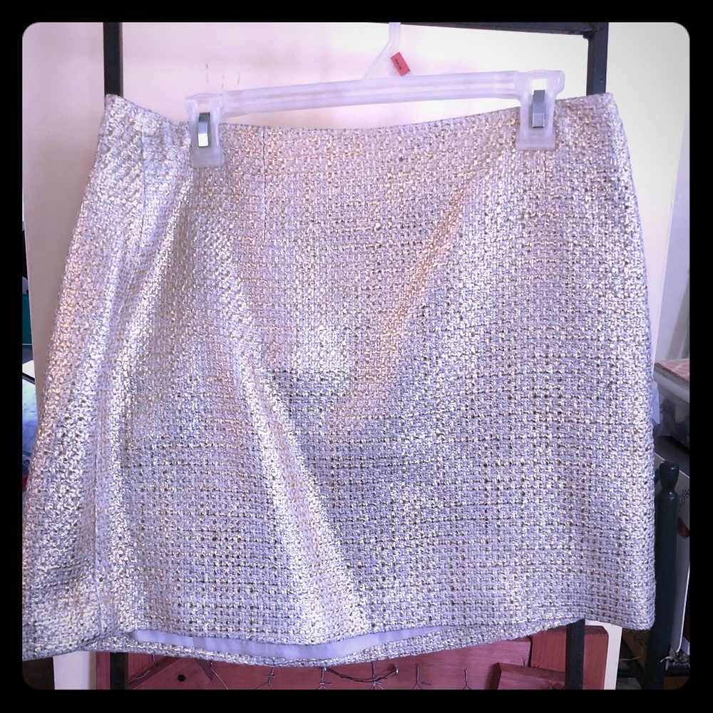 NEW! Cream and Gold Skirt